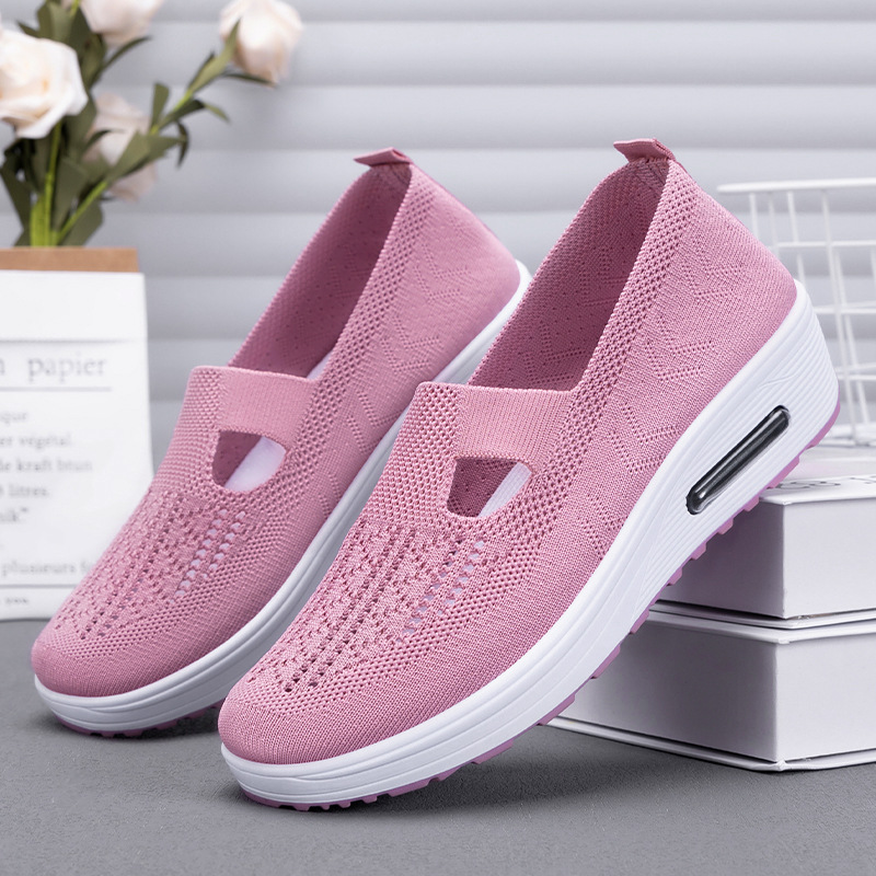 Zapatos de mujer de verano nuevos zapatos transfronterizos al por mayor un pie de calzado de calzado cojín de aire ligero zapatos casuales