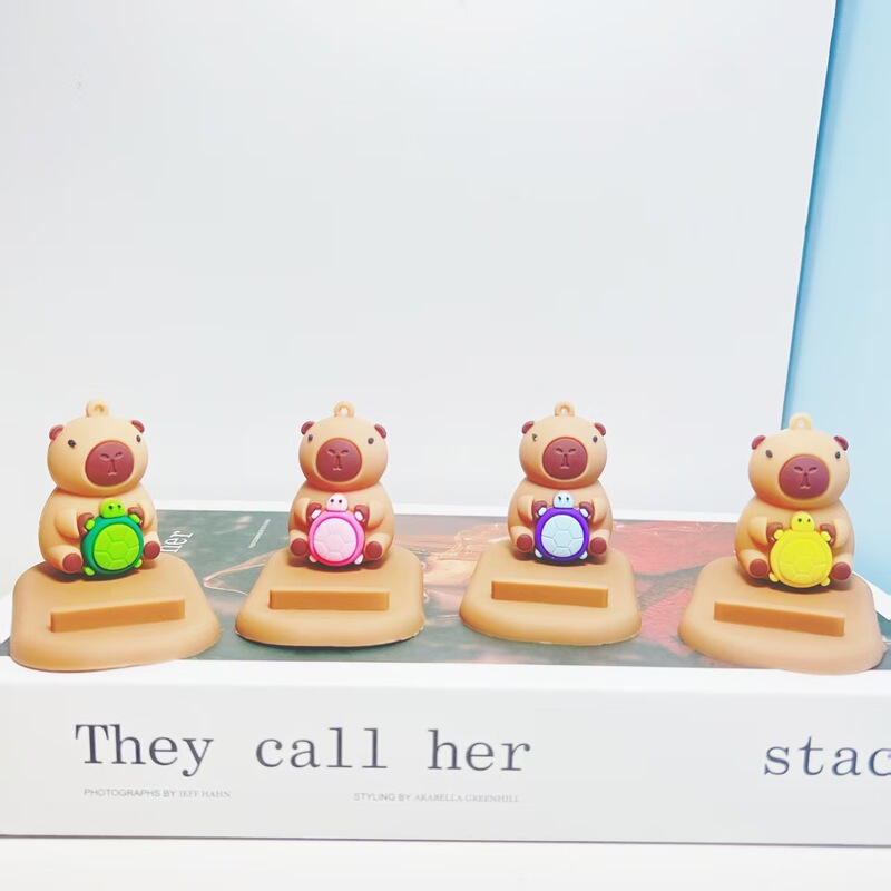 かわいいカピバラ立体公仔怠け者デスクトップスタンド創意携帯電話スタンドプレゼント置物|undefined
