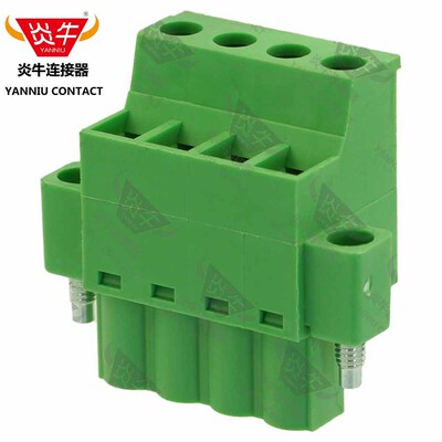 5.0mm炎牛插拔式PCB接线端子5ESDFM/KF2EDGKCM/FRONT-MSTB2,5-STF