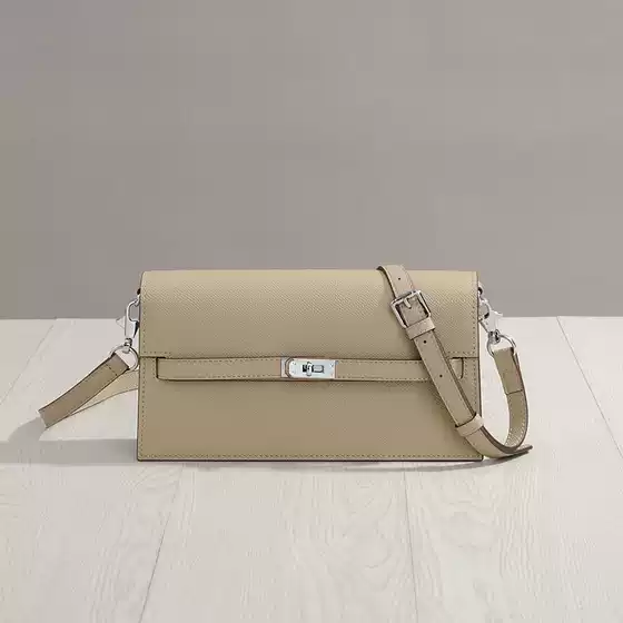 2026 New Arrival Fashion Genuine Leather Palm Texture Kelly Bag Shoulder Crossbody Handbag Small Square Bag