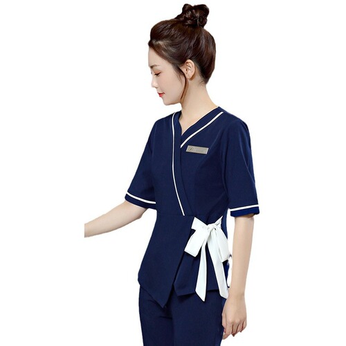 Micro-elastic summer high-end SPA health spa foot bath technician work clothes beauty salon health center work clothes uniforms for women