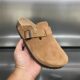Henan Sangpo Cowhide Birkken Lovers' Shoes Genuine Soft Pine Thick-soled Baotou Half Slippers Outer Wear Slip-on Birkken