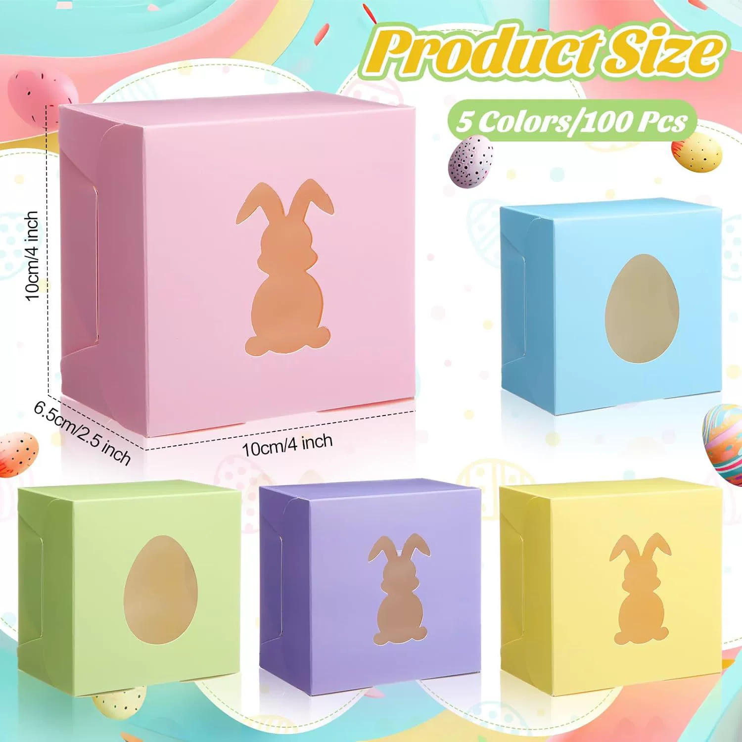 Пасхальная подарочная коробка Amazon, индивидуальная упаковка для конфет, маленькая подарочная коробка, коробка для подарков на вечеринку с кроликом и яйцом, индивидуальный дизайн