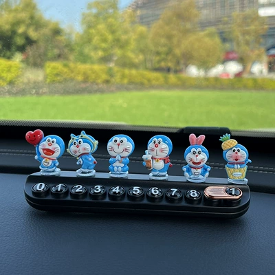 Doraemon Temporary Parking Number Nömrəli dayanma kartı - doraemon-6-pieces-black-free-aromatherapy