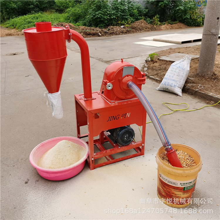 中药材齿爪式粉碎机 自吸式玉米饲料粉碎机 家用五谷杂粮磨面机