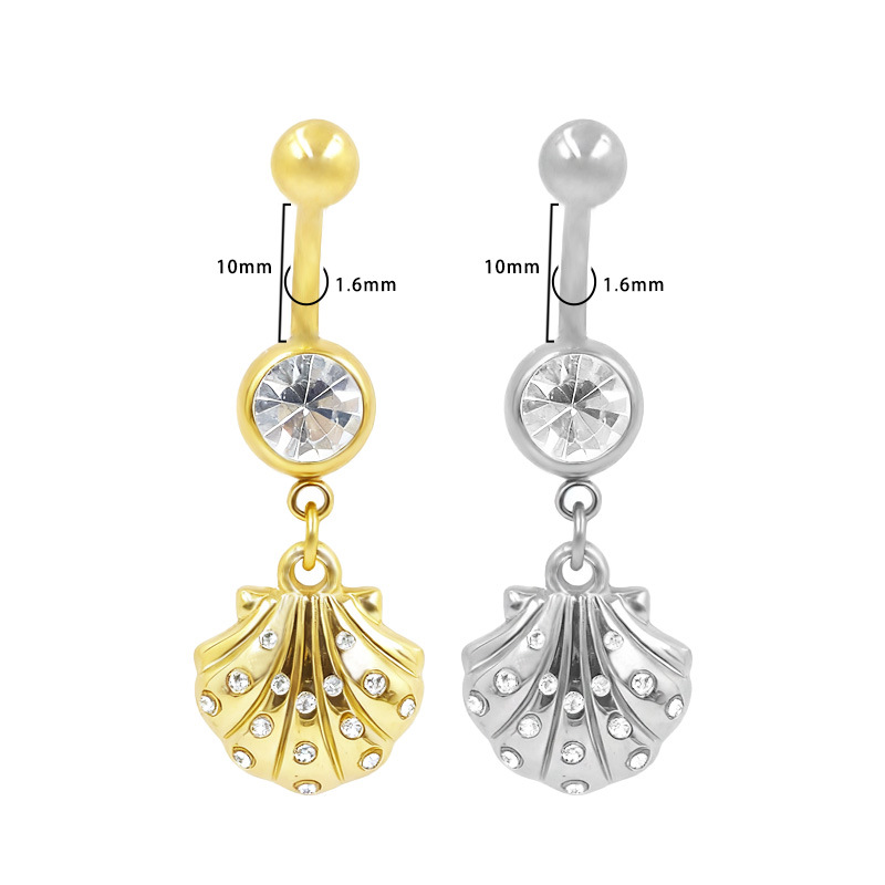 Stainless Steel Conch Piercing Ring With Coconut Tree Design_voghion.com