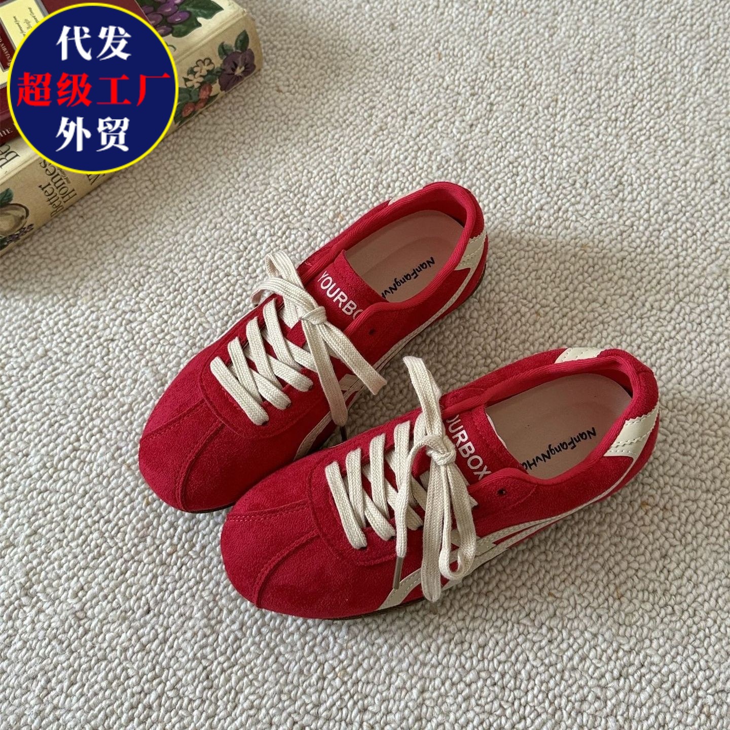 Retro red GAT shoes platform