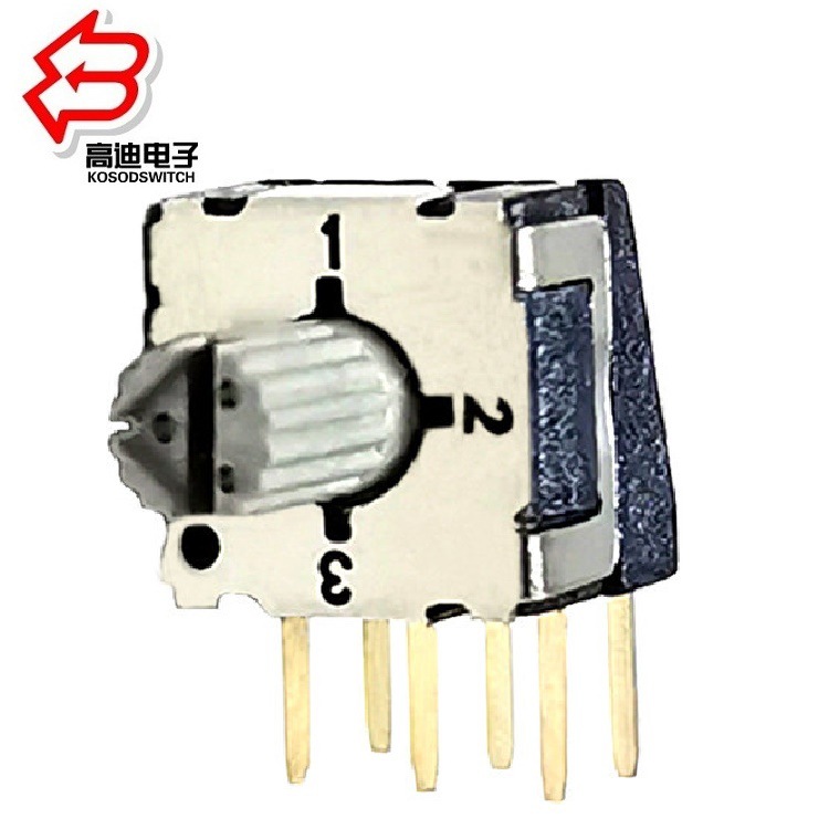 数字四档旋转开关批发 批发4档旋转编码开关 工控侧拨4位旋转开关