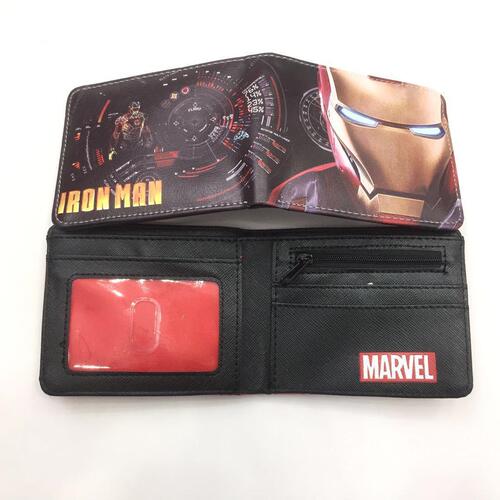 Superhero Series Iron Man Coin Purse Wallet Card Holder for Male and Female Students