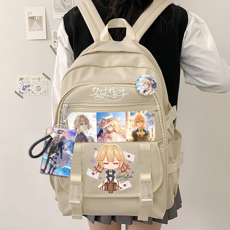 Ji Zi Violet Eternal Garden Peripheral Bag Men's and Women's Backpack Casual Travel Animation Student Secondary Cute