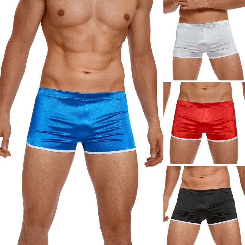 1040 # Cross-Border New European and American Men's Silky Smooth Casual Sports Shorts High Elastic Tight Transvestite Women's Clothing