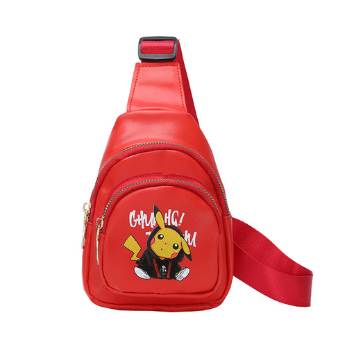 2024 Korean version of children's bag fashionable boys and girls chest bag cute cartoon children's shoulder bag casual baby crossbody bag