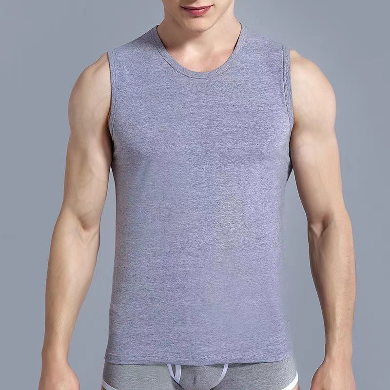 Men's vest sexy youth Breathable exercise fitness tight sleeveless hurdle base sweat summer tide wear T-shirt