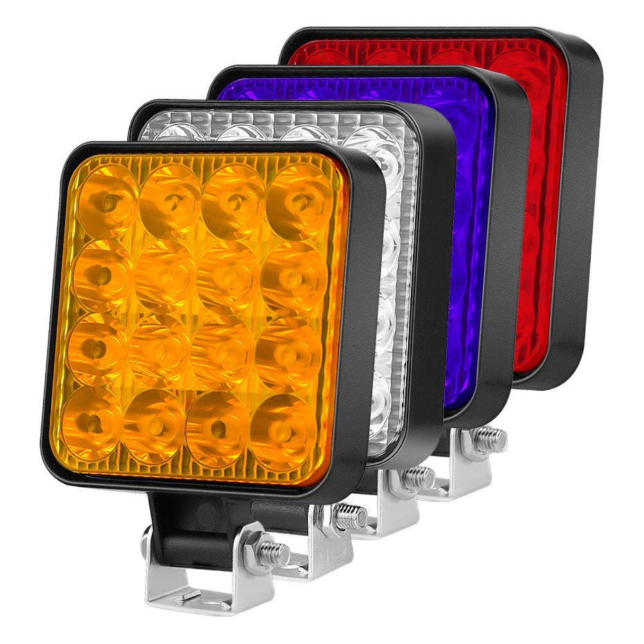 Пластиковый 12 В Автомобильный светодиодный рабочий свет мини 16LED 48 Вт дневные ходовые огни вспомогательный свет внедорожника модифицированный свет