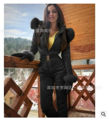 Куртка Ski Keep Warm, женский демисезонный утеплённый комбинезон с меховой отделкой, размер S–5XL