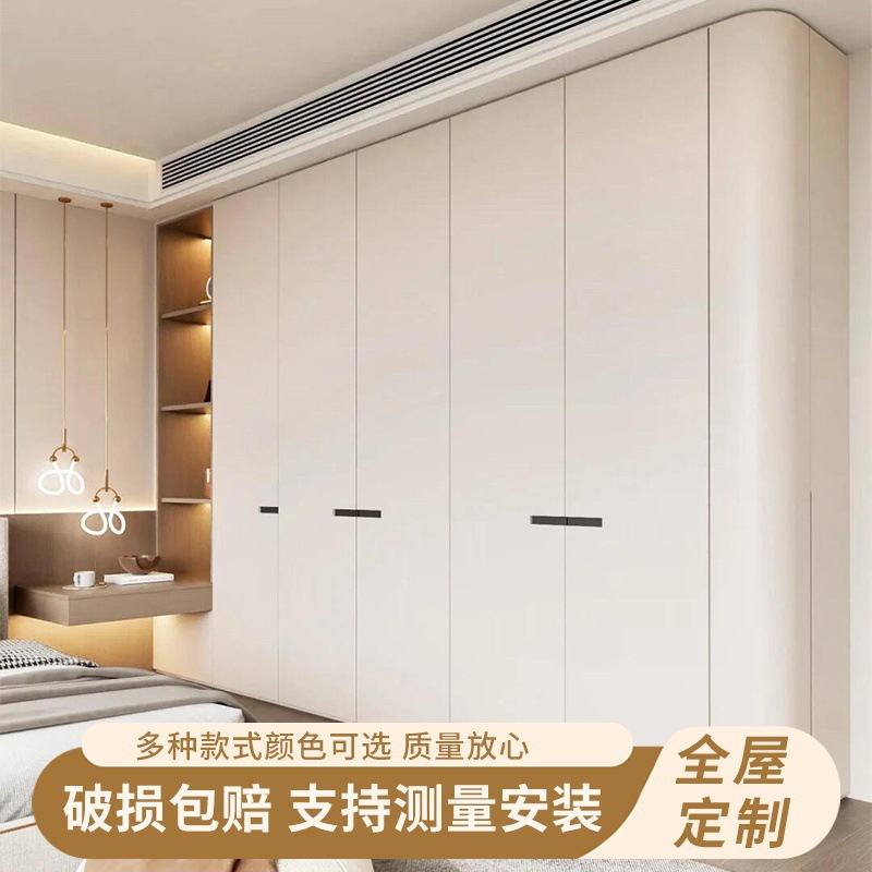 French-Style Lacquered Skeleton Door, Cream-Colored Vintage European Soft-Touch Cabinet Door, Solid Wood Flat Door, Custom Wardrobe Door French-Style Lacquered Skeleton Door, Cream-Colored Vintage European Soft-Touch Cabinet Door, Solid Wood Flat Door, Custom Wardrobe Door