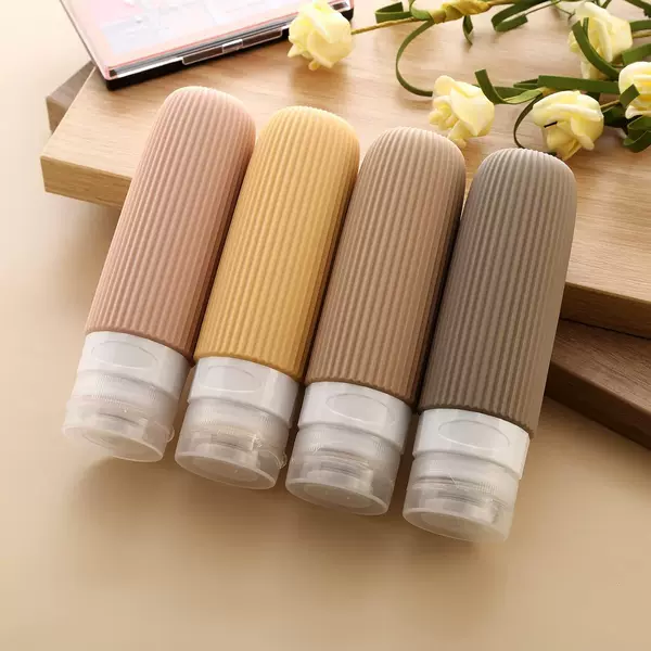 Cross-Border Popular Product: Shampoo Refillable Bottles, Silicone Squeeze Bottles for Shower Gel and Lotion, Travel-Sized Refillable Bottles