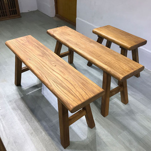 长条大板凳板凳长条餐厅复古传统做旧单人榆木凳长条门板扁担宽凳-阿里巴巴