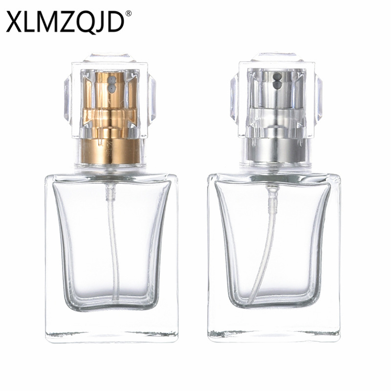 现货B073-30ml50ml 透明盖香水喷雾瓶化妆品分装瓶便携式玻璃空瓶