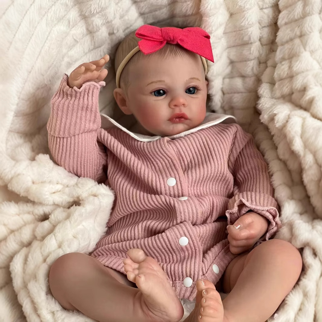 Entrega transfronteriza de una pieza rosada de la muñeca reborn del bebé de la simulación de 18 pulgadas de una sola pieza