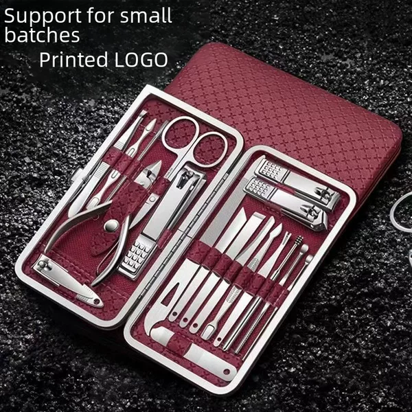 Stainless steel nail clippers suit household portable nail clippers ear digging pedicure knife oblique nail clippers dead skin scissors tools