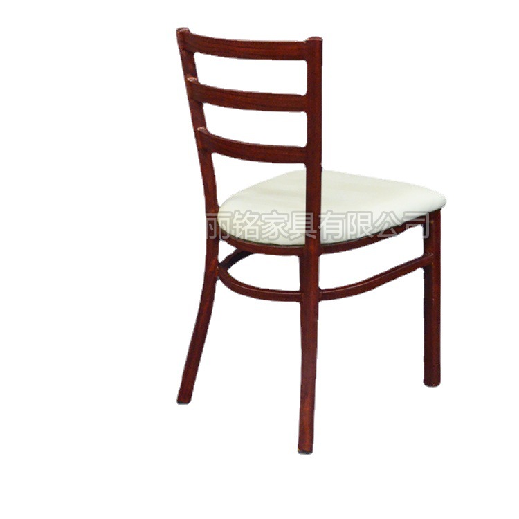 Silla de comedor de imitación madera para habitación privada de hotel, silla de imitación madera con veta de madera para restaurante con respaldo suave, silla general, mesa y sillas de comedor de estilo chino nuevo