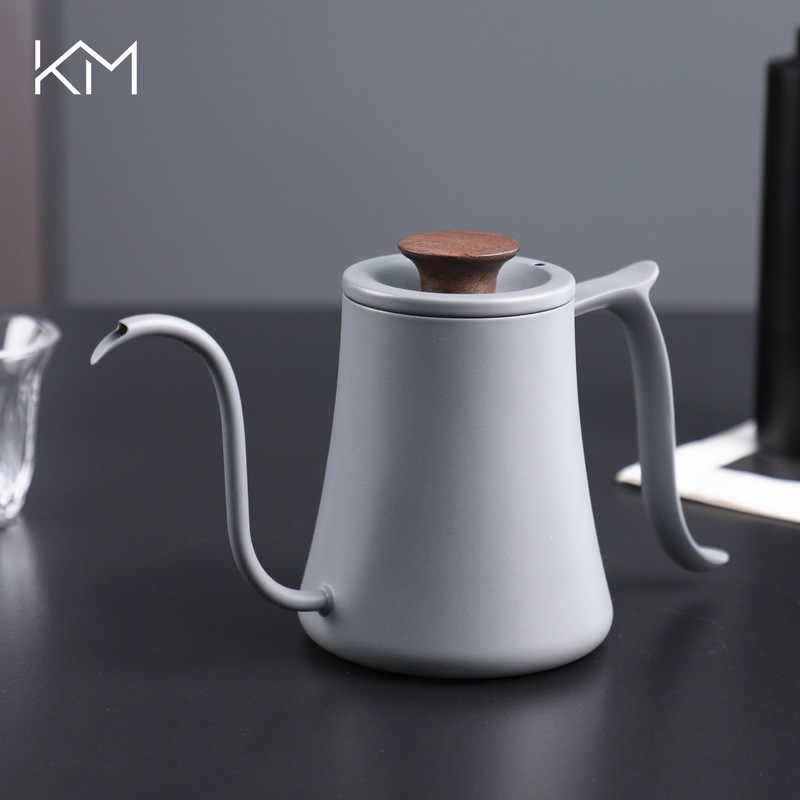 Family camping office with 304 stainless steel coffee hand brewing pot tied leather case 600ML peacock spout control water flow Family camping office with 304 stainless steel coffee hand brewing pot tied leather case 600ML peacock spout control water flow