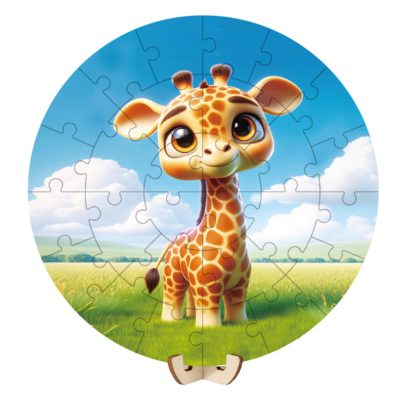Educación temprana de madera para niños 28 piezas de rompecabezas de dibujos animados de estilo animal dinosaurio marino rompecabezas de dibujos animados