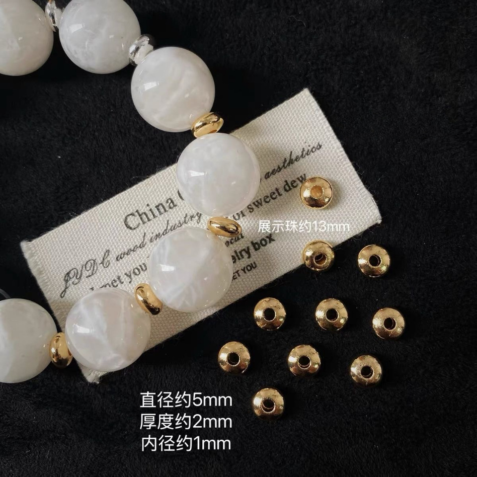Color-Preserving Ufo Spacer Beads Abacus Beads DIY Bracelet Accessories Crystal Jade Stone Bracelet Spacer Beads Handmade Beading Accessories
