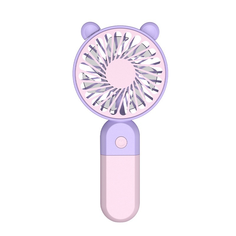 Caricatura encantadora mini ventilador portátil portátil de escritorio USB de larga duración ventilador eléctrico recargable