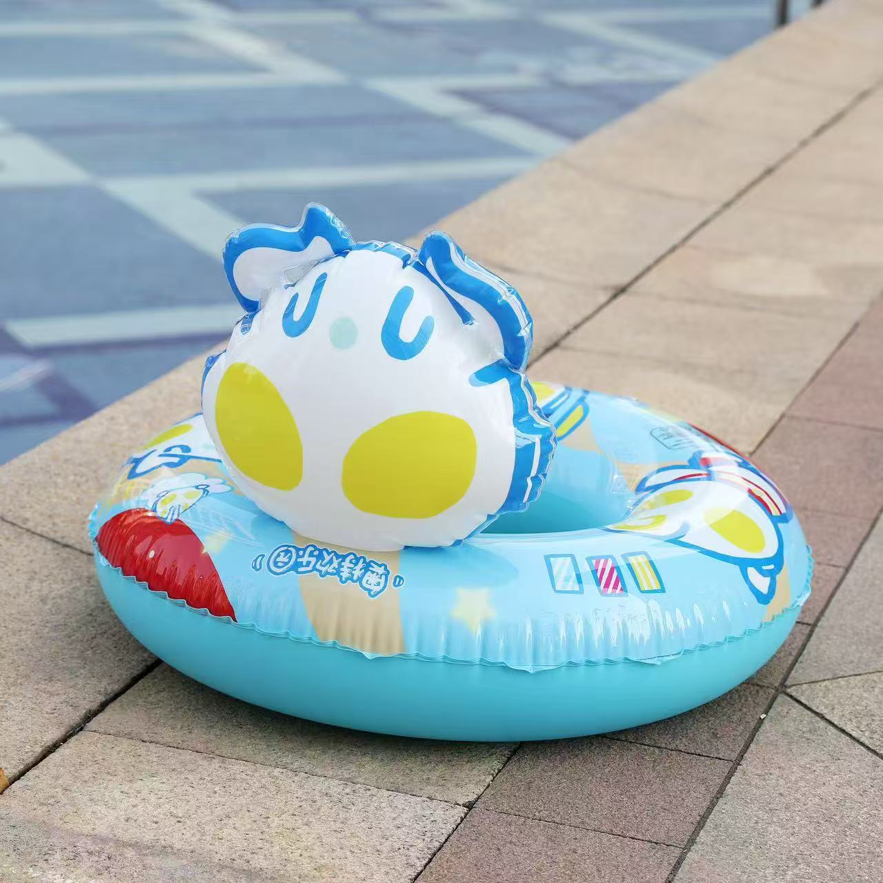 Flotador Inflable Infantil de PVC Eco-amigable con Dibujos Animados para Piscina y Parque Acuático