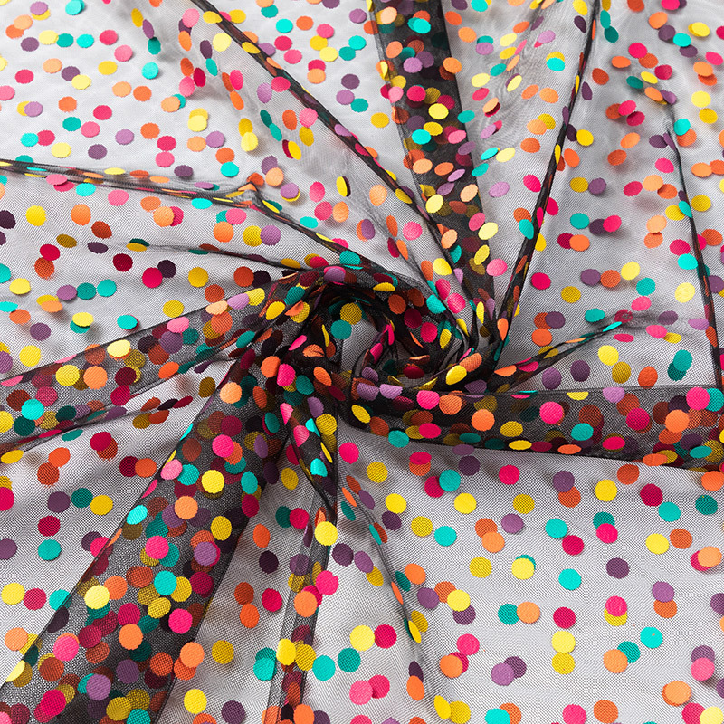 Colorido lunares gasa Chanel estilo lindo Polka Dot hilo hecho a mano material de bricolaje Internet celebridad ramo flor de la tela de embalaje