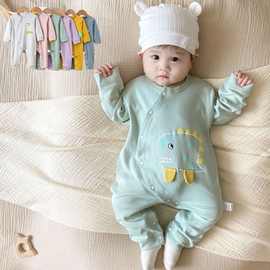 婴儿连体衣新生儿秋冬纯棉衣服男女宝宝长袖可爱爬服春秋套装哈衣
