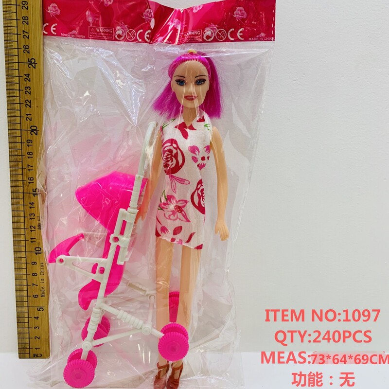 Cross-Border New Model Barbie Doll Set with Toy Stroller, Hot-Selling Bagged Children's Gift for Export Cross-Border New Model Barbie Doll Set with Toy Stroller, Hot-Selling Bagged Children's Gift for Export