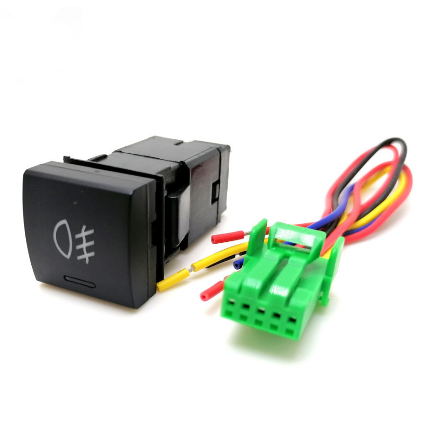 新款凯美瑞雾灯开关带线 预留孔位尺寸汽车前后雾灯开关