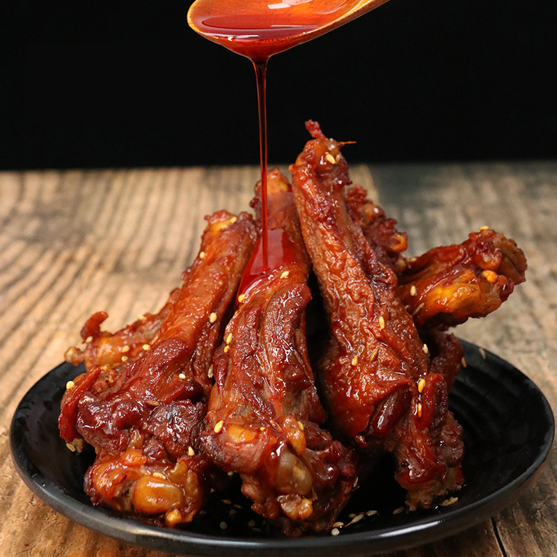 口口香鸭翅根充氮深卤小吃湖南香辣味鸭小腿解馋即食卤味休闲批发