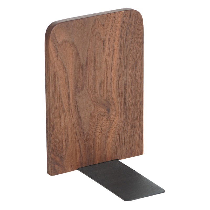 Soporte de libro de madera maciza de nogal negro creativo simple escritorio Oficina soporte de libro móvil soporte de libro almacenamiento adornos