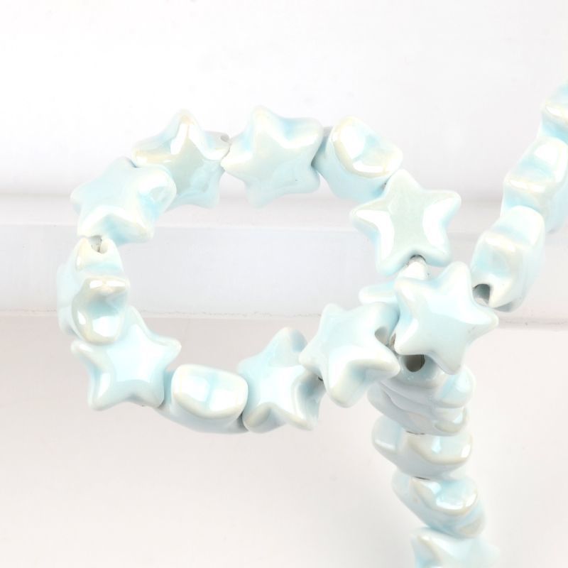 25g Weight Beads Jewelry Making Type DIY Jewelry Accessories Classification 10 PCS/Package Quantity ceramics Material Pentagram Pattern Plating Design Simple Style Style 10 PCS/Package Ceramics Pentagram DIY Jewelry Accessories Beads 12