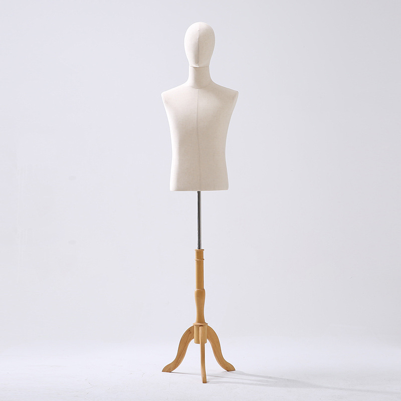Tienda de ropa modelo masculino de madera sólida modelo adulto accesorios tienda de ropa estante de exhibición de plataforma de sopa estante de modelo