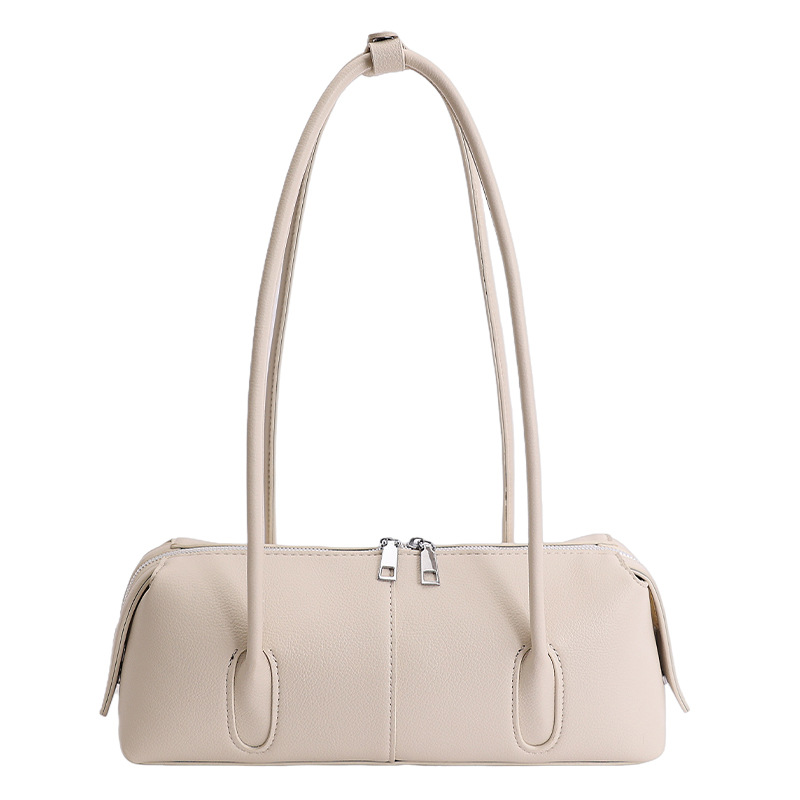 Korean Style Retro Suede Shoulder Baguette Bag For Women, High-End Large Capacity Underarm Bag, Trendy Versatile Handbag - Thumbnail 7