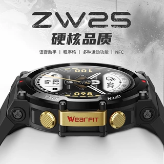 跨境新款男士ZW25蓝牙通话心率血压语音助手运动智能手表厂家现货