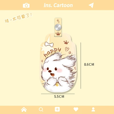 Key Cover Remote Control Cover | Electric vehicle key cover shell - remote-control-card-holder-scruffy-white-dog