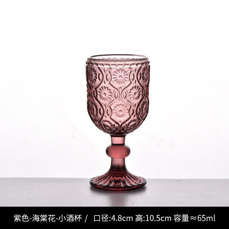 Nuevo retrógrado tallado alto taza de agua taza de vino taza de bebida creativa elegante casa hotel café utensilios de vino