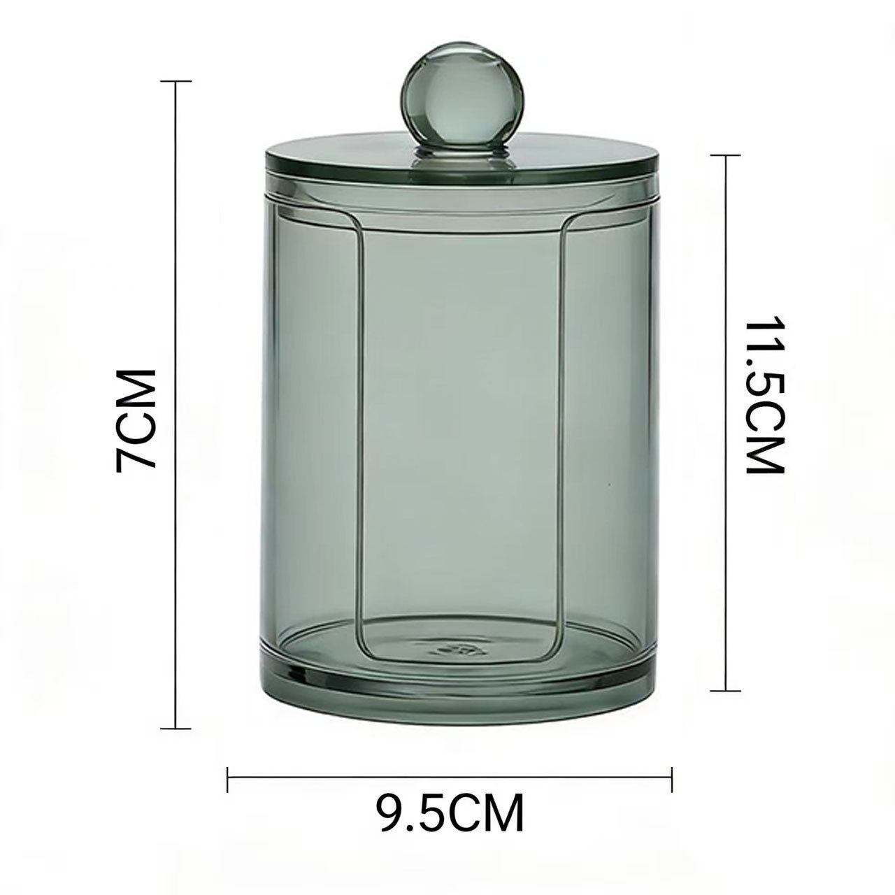 [Tienda de fábrica gris transparente] caja de almacenamiento de algodón acrílico se puede superponer portátil permeable a la ceniza para el almacenamiento de maquillaje doméstico