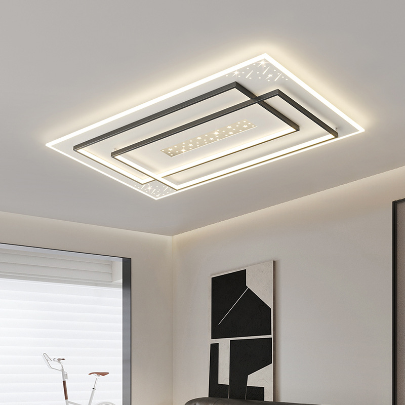 Lámpara de sala de estar, lámpara principal moderna y simple, lámpara de techo de protección ocular minimalista, paquete de iluminación para toda la casa, lámpara de sensación avanzada