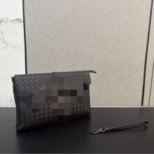 羊皮编织渐变长款钱包女柔软抽带夹潮手拿女士钱包