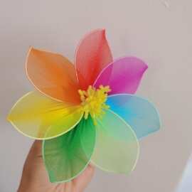 表演舞蹈道具花朵手持花可拆卸安装花瓣话剧七色花故