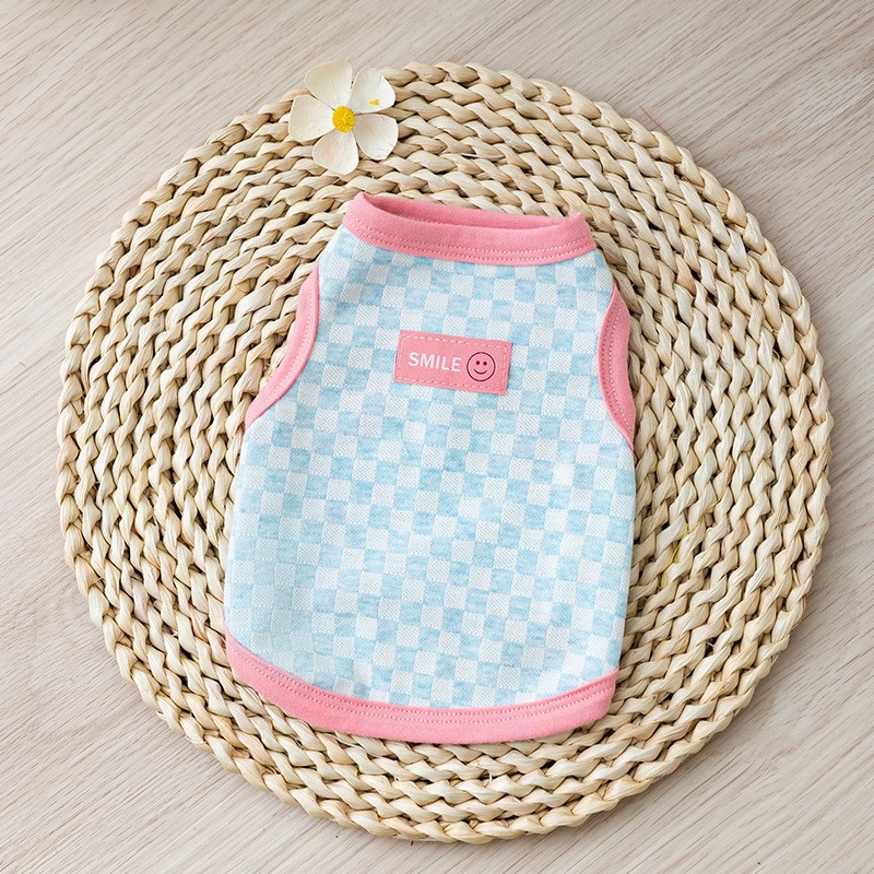 Nueva primavera y verano cachorro lindo pequeño animal mochila chaleco mochila ropa de dos patas gato lindo ropa para mascotas