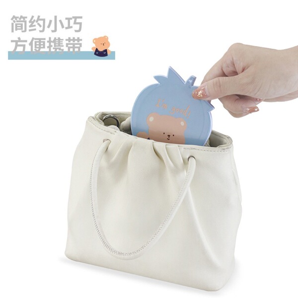 handheld folding cartoon table mirror for students