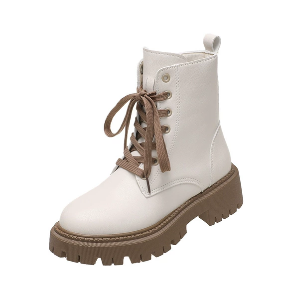 Rice white single boots